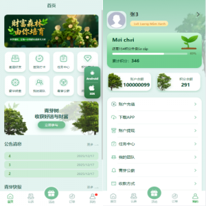 多语言投资理财系统/绿色种树/签到/任务/转盘/分销